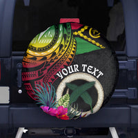 Personalised Vanuatu 44th Anniversary Spare Tire Cover Boars Tusk Tugeta Yumi Selebretem Indipendens Dei LT03 - Polynesian Pride
