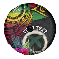 Personalised Vanuatu 44th Anniversary Spare Tire Cover Boars Tusk Tugeta Yumi Selebretem Indipendens Dei LT03 - Polynesian Pride
