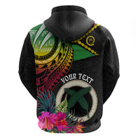 Personalised Vanuatu 44th Anniversary Zip Hoodie Boars Tusk Tugeta Yumi Selebretem Indipendens Dei LT03 - Polynesian Pride