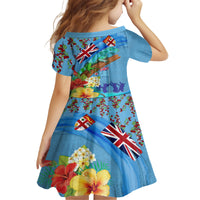 Fiji Day Family Matching Off Shoulder Maxi Dress and Hawaiian Shirt Tagimoucia Flower and Melanesia Pattern