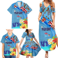 Fiji Day Family Matching Summer Maxi Dress and Hawaiian Shirt Tagimoucia Flower and Melanesia Pattern LT03 - Polynesian Pride