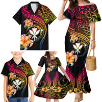 Polynesia Hawaii Turtle Day Family Matching Mermaid Dress and Hawaiian Shirt Hibiscus and Kanaka Maoli LT03 - Polynesian Pride