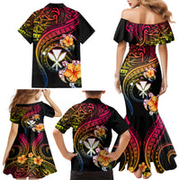 Polynesia Hawaii Turtle Day Family Matching Mermaid Dress and Hawaiian Shirt Hibiscus and Kanaka Maoli LT03 - Polynesian Pride