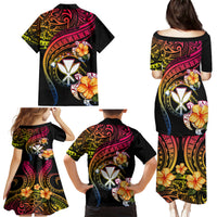 Polynesia Hawaii Turtle Day Family Matching Puletasi and Hawaiian Shirt Hibiscus and Kanaka Maoli LT03 - Polynesian Pride