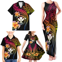 Polynesia Hawaii Turtle Day Family Matching Tank Maxi Dress and Hawaiian Shirt Hibiscus and Kanaka Maoli LT03 - Polynesian Pride