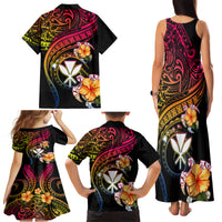 Polynesia Hawaii Turtle Day Family Matching Tank Maxi Dress and Hawaiian Shirt Hibiscus and Kanaka Maoli LT03 - Polynesian Pride