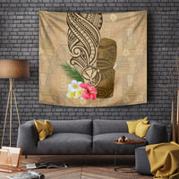 Hawaii Kanaloa Tiki Tapestry Polynesian Tattoo and Tapa Pattern
