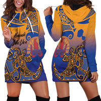 Hawaiki Nui Va'a Solo French Polynesia Hoodie Dress Sunset Color LT03 - Polynesian Pride