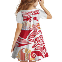 Hawaiki Nui Va'a Solo French Polynesia Family Matching Off Shoulder Maxi Dress and Hawaiian Shirt Red Color LT03 - Polynesian Pride