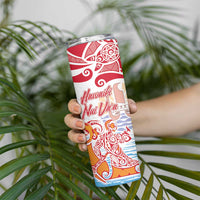 Hawaiki Nui Va'a Solo French Polynesia Skinny Tumbler Red Color LT03 - Polynesian Pride