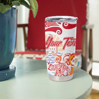Hawaiki Nui Va'a Solo French Polynesia Tumbler Cup Red Color