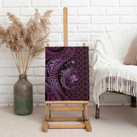 Aloha Hawaii Hammerhead Shark Canvas Wall Art Purple Kakau and Polynesian Tattoo LT03
