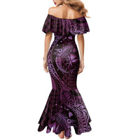 Aloha Hawaii Hammerhead Shark Mermaid Dress Purple Kakau and Polynesian Tattoo LT03 - Polynesian Pride