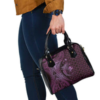 Aloha Hawaii Hammerhead Shark Shoulder Handbag Purple Kakau and Polynesian Tattoo LT03
