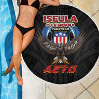 American Samoa Fautasi Beach Blanket Pago Pago Aeto and Iseula o le Moana of Fagatogo Black Color LT03 - Polynesian Pride