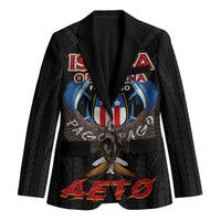 American Samoa Fautasi Blazer Pago Pago Aeto and Iseula o le Moana of Fagatogo Black Color LT03 Unisex Black - Polynesian Pride