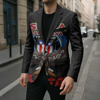 American Samoa Fautasi Blazer Pago Pago Aeto and Iseula o le Moana of Fagatogo Black Color LT03 - Polynesian Pride