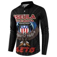 American Samoa Fautasi Button Sweatshirt Pago Pago Aeto and Iseula o le Moana of Fagatogo Black Color LT03 - Polynesian Pride
