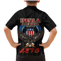 American Samoa Fautasi Family Matching Mermaid Dress and Hawaiian Shirt Pago Pago Aeto and Iseula o le Moana of Fagatogo Black Color LT03 - Polynesian Pride