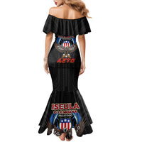 American Samoa Fautasi Family Matching Mermaid Dress and Hawaiian Shirt Pago Pago Aeto and Iseula o le Moana of Fagatogo Black Color LT03 - Polynesian Pride