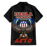 American Samoa Fautasi Hawaiian Shirt Pago Pago Aeto and Iseula o le Moana of Fagatogo Black Color LT03 - Polynesian Pride