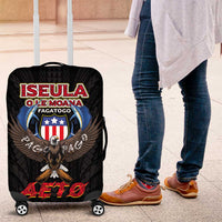 American Samoa Fautasi Luggage Cover Pago Pago Aeto and Iseula o le Moana of Fagatogo Black Color LT03 Black - Polynesian Pride