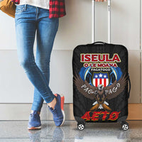 American Samoa Fautasi Luggage Cover Pago Pago Aeto and Iseula o le Moana of Fagatogo Black Color LT03 - Polynesian Pride