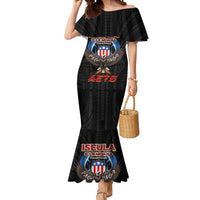 American Samoa Fautasi Mermaid Dress Pago Pago Aeto and Iseula o le Moana of Fagatogo Black Color LT03 Women Black - Polynesian Pride