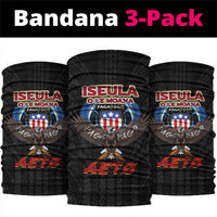 American Samoa Fautasi Neck Gaiter Pago Pago Aeto and Iseula o le Moana of Fagatogo Black Color LT03 package One Size: 25*50cm Black - Polynesian Pride