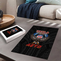 American Samoa Fautasi Puzzle Pago Pago Aeto and Iseula o le Moana of Fagatogo Black Color LT03 - Polynesian Pride
