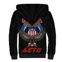American Samoa Fautasi Sherpa Hoodie Pago Pago Aeto and Iseula o le Moana of Fagatogo Black Color LT03 - Polynesian Pride