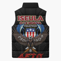 American Samoa Fautasi Sleeveless Puffer Jacket Pago Pago Aeto and Iseula o le Moana of Fagatogo Black Color LT03 - Polynesian Pride
