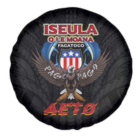American Samoa Fautasi Spare Tire Cover Pago Pago Aeto and Iseula o le Moana of Fagatogo Black Color LT03 - Polynesian Pride