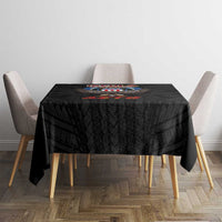 American Samoa Fautasi Tablecloth Pago Pago Aeto and Iseula o le Moana of Fagatogo Black Color LT03 - Polynesian Pride