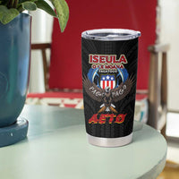 American Samoa Fautasi Tumbler Cup Pago Pago Aeto and Iseula o le Moana of Fagatogo Black Color LT03 - Polynesian Pride