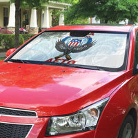 American Samoa Fautasi Auto Sun Shade Pago Pago Aeto and Iseula o le Moana of Fagatogo White Color LT03 - Polynesian Pride