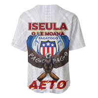 American Samoa Fautasi Baseball Jersey Pago Pago Aeto and Iseula o le Moana of Fagatogo White Color LT03 - Polynesian Pride