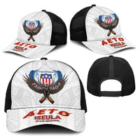 American Samoa Fautasi Baseball Net Cap Pago Pago Aeto and Iseula o le Moana of Fagatogo White Color LT03 - Polynesian Pride