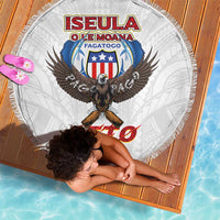 American Samoa Fautasi Beach Blanket Pago Pago Aeto and Iseula o le Moana of Fagatogo White Color LT03 - Polynesian Pride