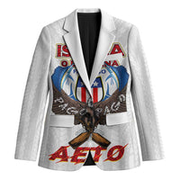 American Samoa Fautasi Blazer Pago Pago Aeto and Iseula o le Moana of Fagatogo White Color LT03 Unisex White - Polynesian Pride