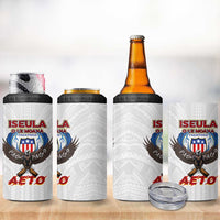 American Samoa Fautasi 4 in 1 Can Cooler Tumbler Pago Pago Aeto and Iseula o le Moana of Fagatogo White Color LT03 - Polynesian Pride