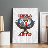 American Samoa Fautasi Canvas Wall Art Pago Pago Aeto and Iseula o le Moana of Fagatogo White Color LT03 - Polynesian Pride
