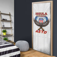 American Samoa Fautasi Door Cover Pago Pago Aeto and Iseula o le Moana of Fagatogo White Color LT03 - Polynesian Pride
