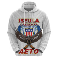American Samoa Fautasi Hoodie Pago Pago Aeto and Iseula o le Moana of Fagatogo White Color LT03 - Polynesian Pride