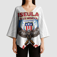 American Samoa Fautasi Kimono Sleeve Blouse Pago Pago Aeto and Iseula o le Moana of Fagatogo White Color LT03 - Polynesian Pride