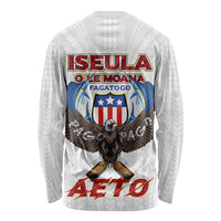 American Samoa Fautasi Long Sleeve Shirt Pago Pago Aeto and Iseula o le Moana of Fagatogo White Color LT03 - Polynesian Pride