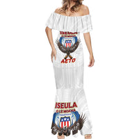 American Samoa Fautasi Mermaid Dress Pago Pago Aeto and Iseula o le Moana of Fagatogo White Color LT03 - Polynesian Pride