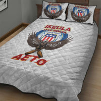American Samoa Fautasi Quilt Bed Set Pago Pago Aeto and Iseula o le Moana of Fagatogo White Color LT03 - Polynesian Pride
