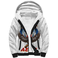 American Samoa Fautasi Sherpa Hoodie Pago Pago Aeto and Iseula o le Moana of Fagatogo White Color LT03 Unisex White - Polynesian Pride