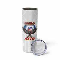American Samoa Fautasi Skinny Tumbler Pago Pago Aeto and Iseula o le Moana of Fagatogo White Color LT03 - Polynesian Pride